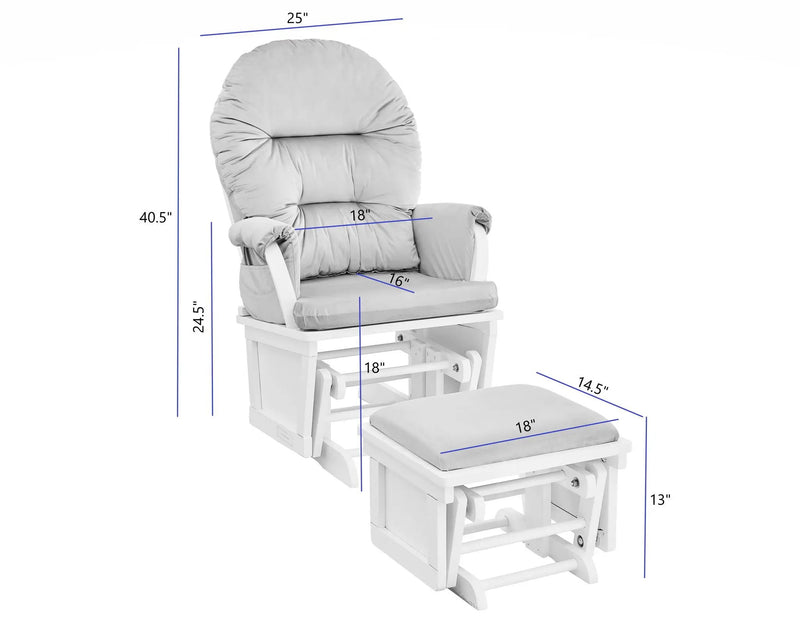 Mason - Comfortable Glider And Ottoman by Unique Piece Furniture
