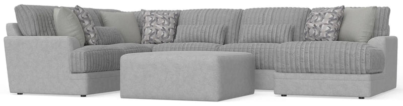 Titan - Sectional With Comfort Coil Seating, Cocktail Ottoman And Accent Pillows Included by Unique Piece Furniture