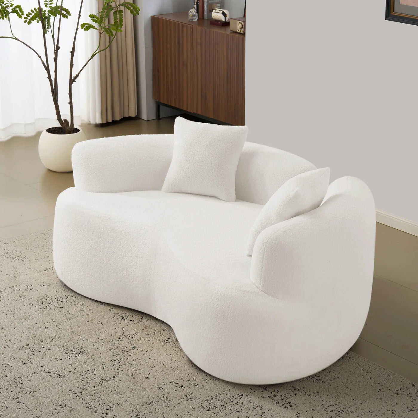 Modern Curved Loveseat by HouseOfZazla