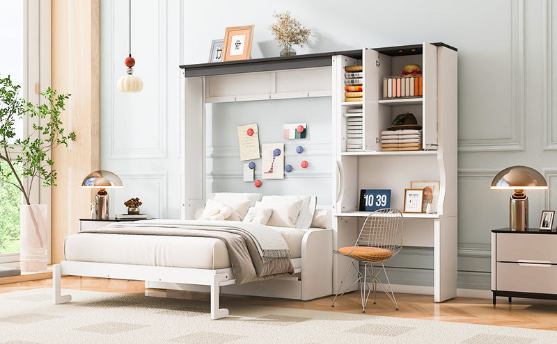 Multi-Functional Murphy Bed with Sofa, Desk, and Storage Cabinet by HouseOfZazla