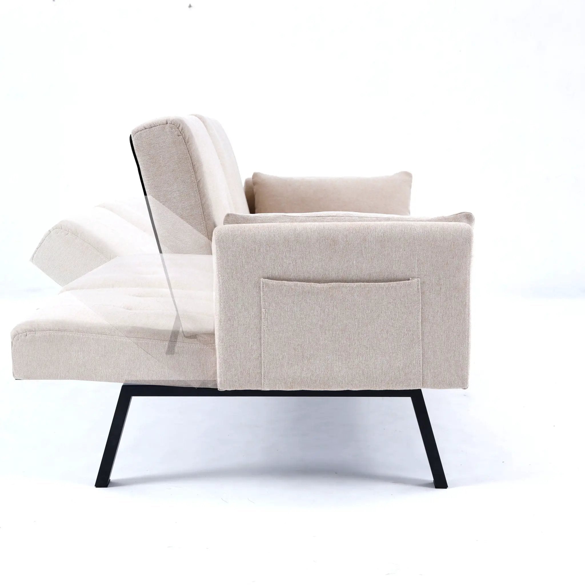 Sofa Bed With Foldable Design And Cup Holder by HouseOfZazla