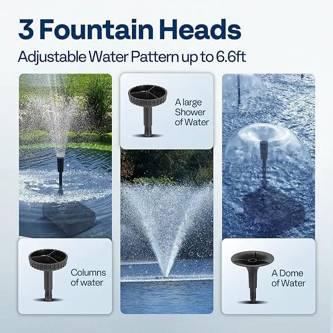 VIVOHOME All-in-One Pond Filter Fountain System Kits, 540 GPH Submersible Water Pump for Ponds up to 1060 Gallons by GreenHaven Gardens