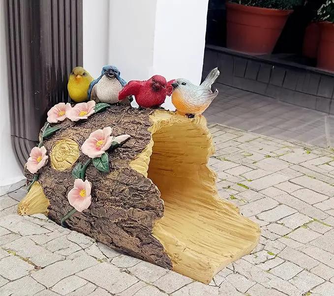 Bird Statues Gutter Downspout Extension Statues Garden Decoration,Resin Statue Outdoor Decor,Animal Downspout Diverter,Decorative Gutter Extension,3"×3" Downspout Extender Diverter Splash Block by GreenHaven Gardens