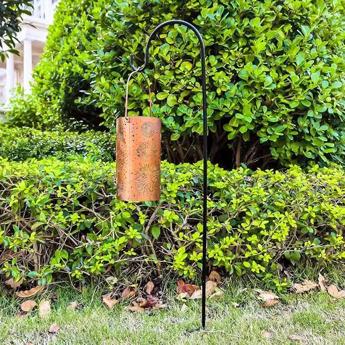 Mothers Day Gifts, Fireworks Solar Lanterns Outdoor Hanging, Hollowed-Out Metal Waterproof LED Garden Decor Light for Patio Yard Pathway Lawn Front Porch Tree, Birthday Gifts for Women Mom Grandma by GreenHaven Gardens