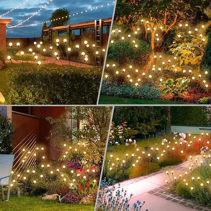 Solar Lights Outdoor Waterproof, 10 Packs 80LED, Solar Garden, Patio, Garden Decor, Patio Decor, Firefly Outdoor, Unique Gifts for Women, Gifts for Grandma by GreenHaven Gardens