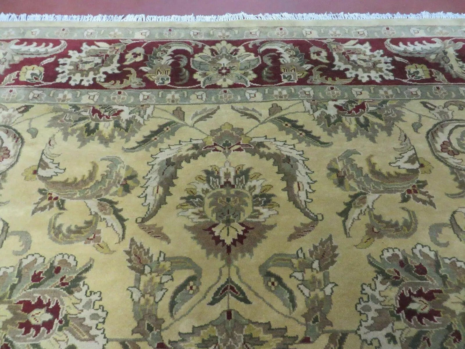 9' X 12' Vintage Handmade India Oriental Jaipur Quality Tea Wash Hand Knotted by Jewel Rugs