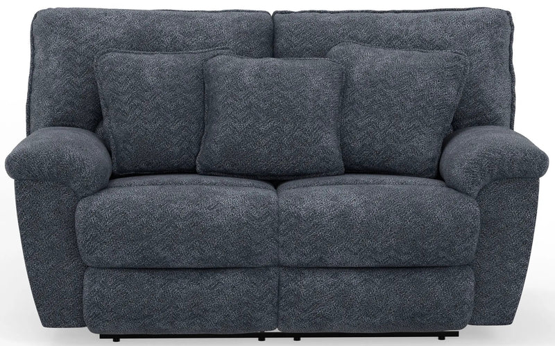 Paxon - Deep Seat Power Reclining Loveseat With Power Adjustable Headrest - Smoke by Unique Piece Furniture