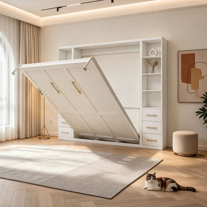 Folding Vertical Murphy Wall Bed by HouseOfZazla