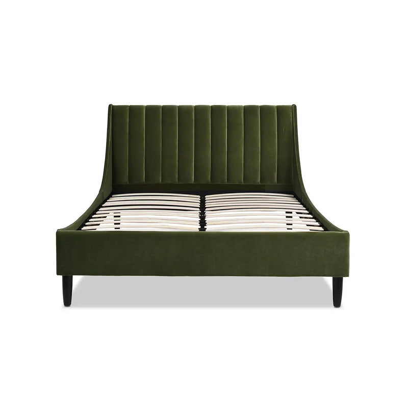 Aspen - Vertical Tufted Modern Headboard Platform Bed Set by HouseOfZazla