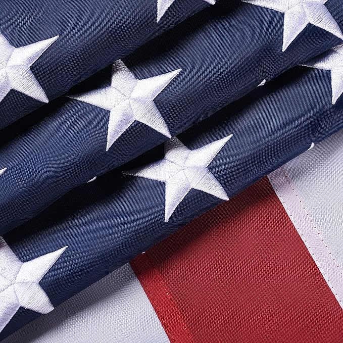 American Flag 3x5 Ft, USA US Flags Outdoor, Heavy Duty Durable, Embroidered Stars, Sewn Stripes and Brass Grommets by GreenHaven Gardens