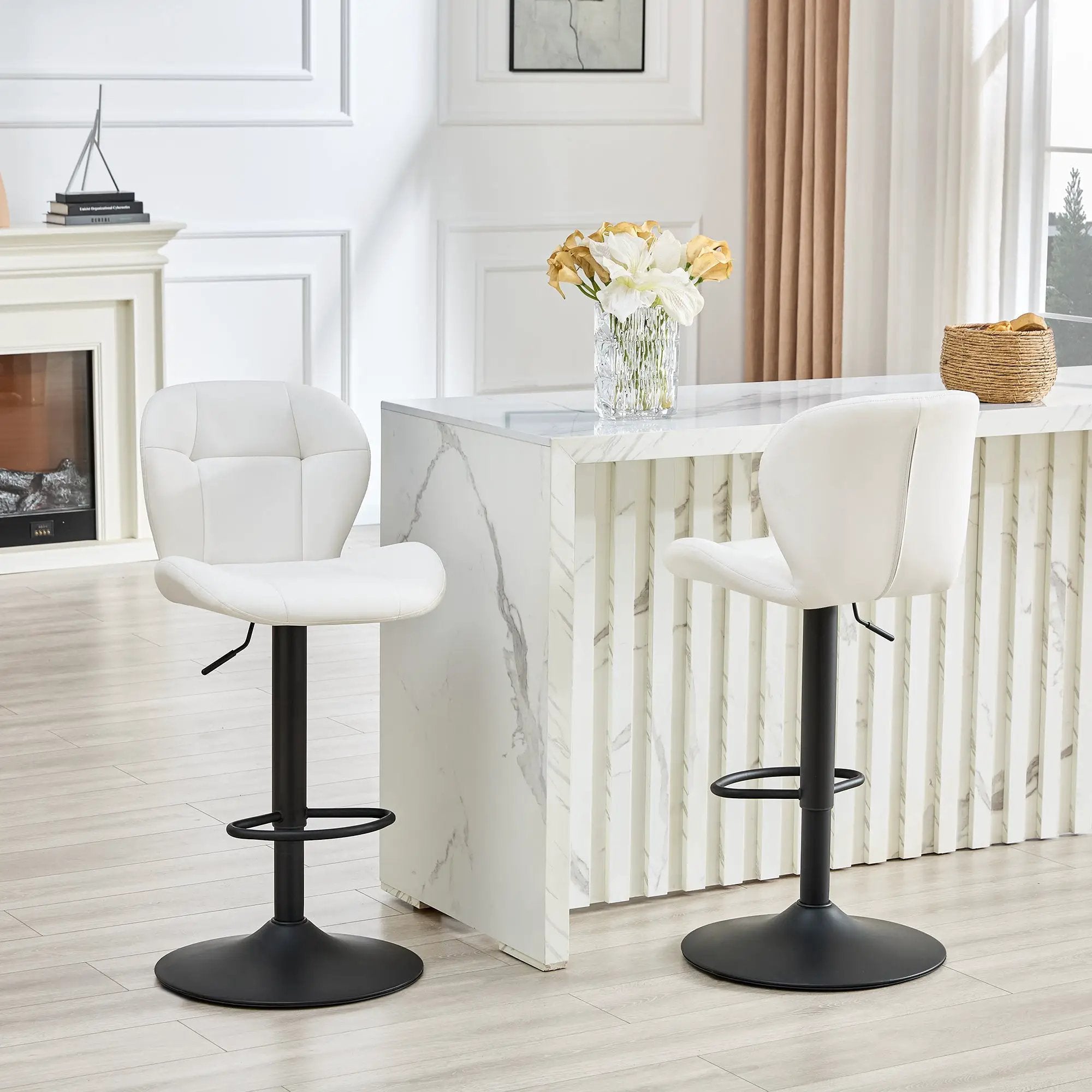 Set of 2 Height Adjustable Bar Stools by HouseOfZazla