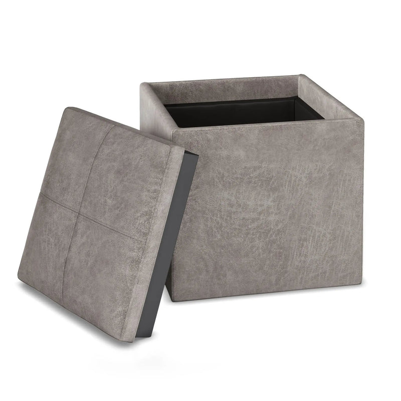 Rockwood - Upholstered Cube Storage Ottoman With Tray by Unique Piece Furniture