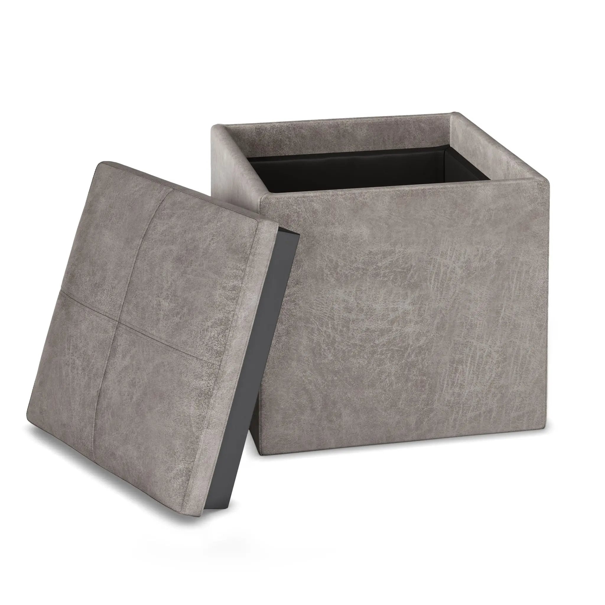 Rockwood - Upholstered Cube Storage Ottoman With Tray by Unique Piece Furniture