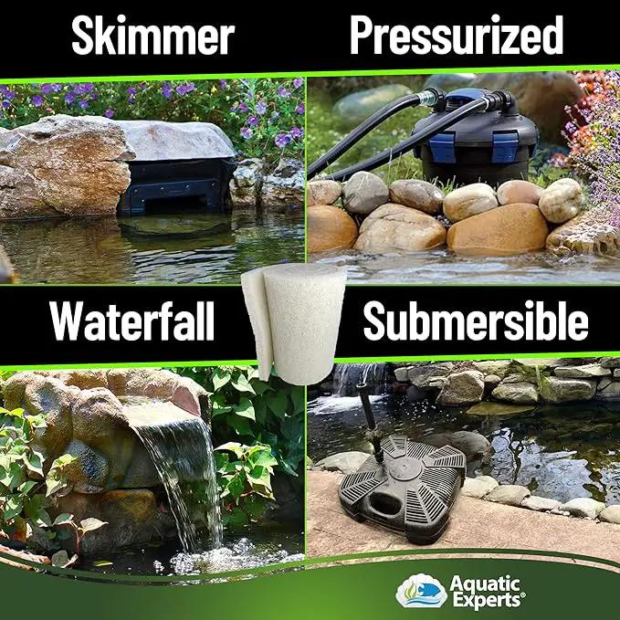 Aquatic Experts Classic Koi Pond Filter Pad FINE - White Bulk Roll Pond Filter Media, Ultra-Durable Pond Filters for Outdoor Ponds, Reusable Fish Pond Filter Material, USA, (3/4" - 1" x 18" x 72") by GreenHaven Gardens