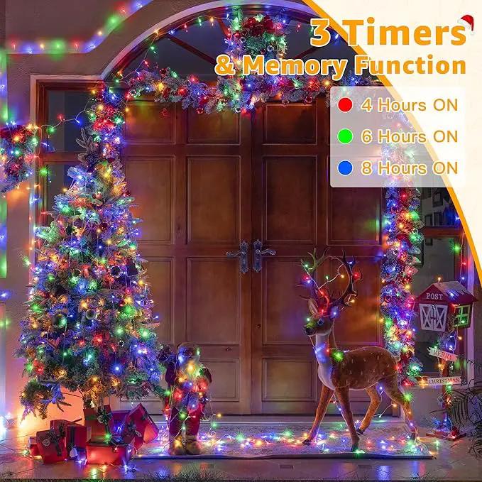 Ollny Christmas Lights Outdoor 800LED 262FT, Multicolor Plug in Fairy Lights with Remote, 8 Modes Waterproof Timers Dimmable LED String Lights for Indoor House Outside Bedroom Patio Balcony by GreenHaven Gardens