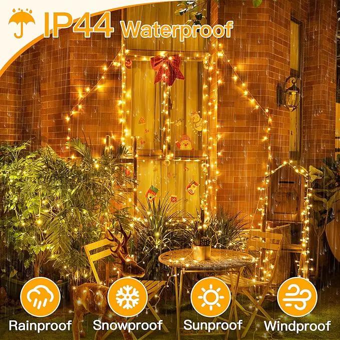 Ollny Christmas Lights Outdoor Waterproof, 1000LED 328FT Super Long String Lights with Remote 3 Timer, Plug in 8 Modes Fairy Light for Outside House Bedroom Xmas Decorations, Warm White by GreenHaven Gardens
