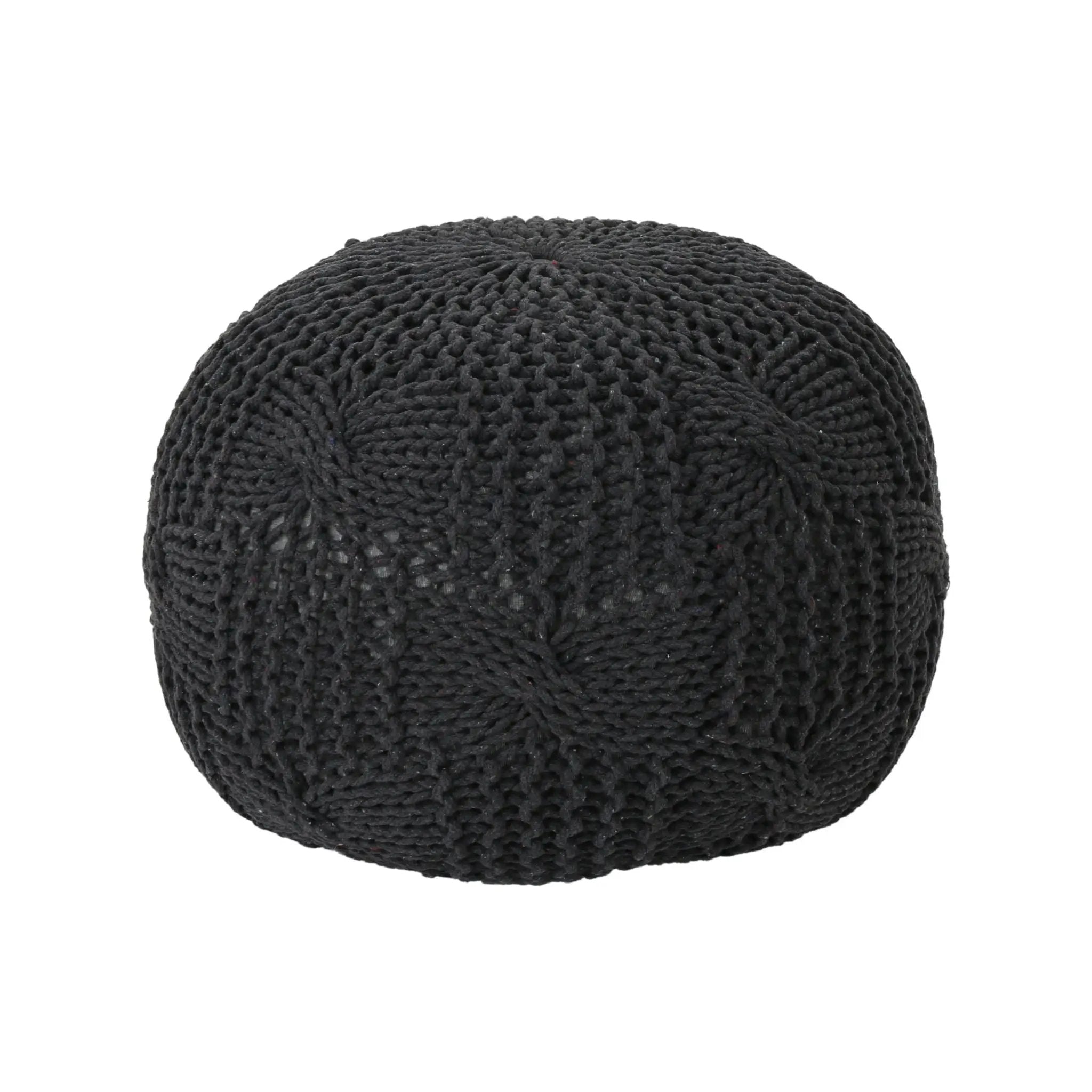 Bordeaux - Knitted Round Pouf by Unique Piece Furniture