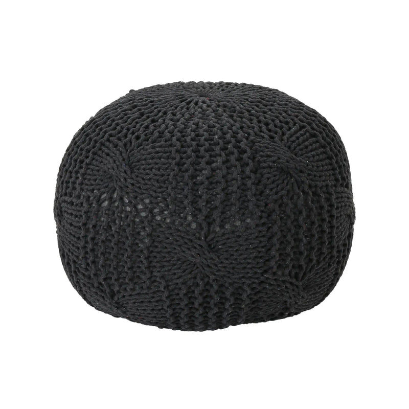Bordeaux - Knitted Round Pouf by Unique Piece Furniture