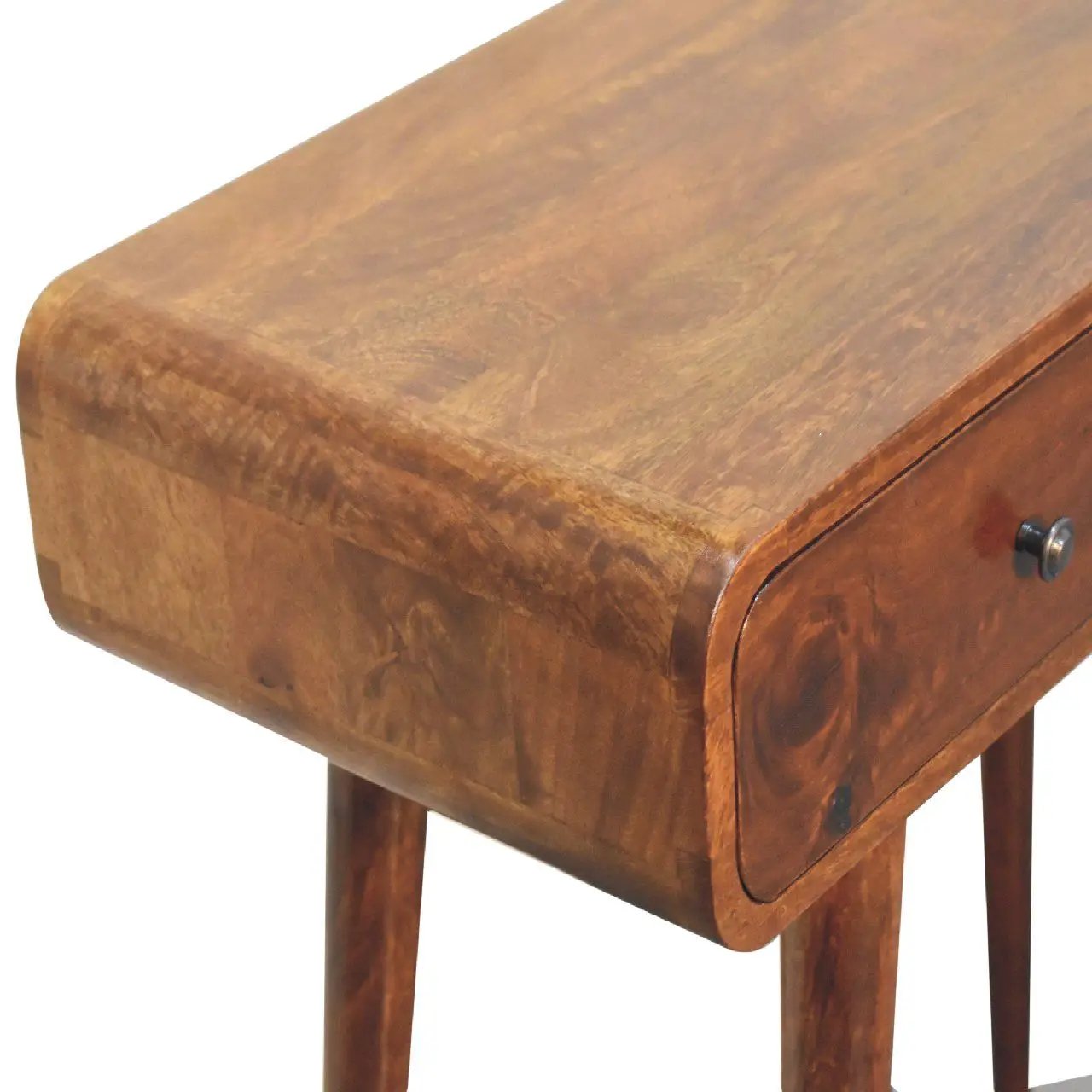 Curved Hallway Table - Chestnut by HouseOfZazla