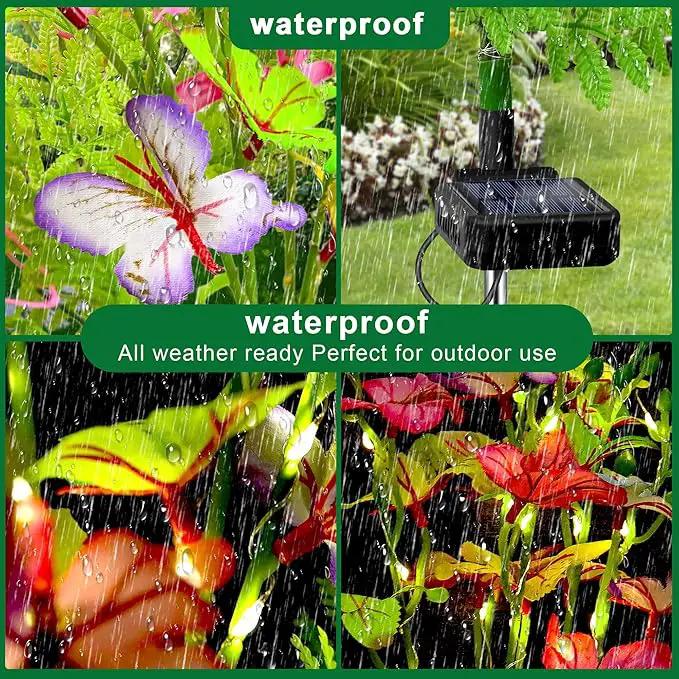 Solar Garden Lights Outdoor Waterproof,2 Packs Solar Swaying Butterfly Lights Decor,Gardening Butterfly Gifts for Mom Women,Solar Flowers Plant Lights Decorative Stakes for Yard Patio Lawn Pathway by GreenHaven Gardens