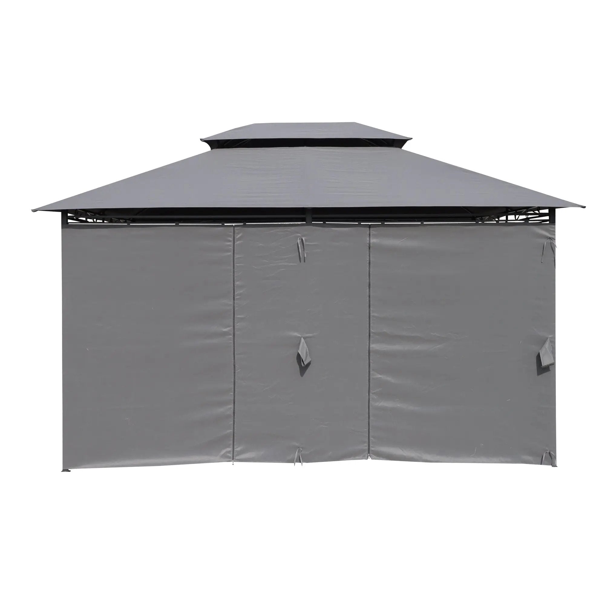 13x10 Ft Outdoor Patio Gazebo Canopy Tent with Ventilated Double Roof and Side Wall by HouseOfZazla