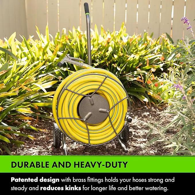 Yard Butler Compact Hose Reel Cart with Wheels Heavy Duty 100 Foot Metal Hose Reel Suitable for Gardens, Lawns and Outdoor - IHTC-1 by GreenHaven Gardens