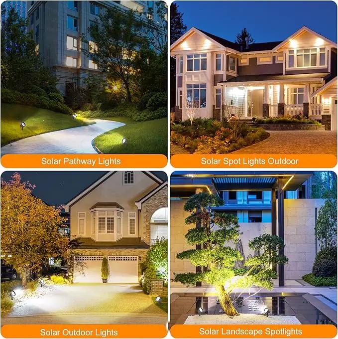 SUNLONG Solar Spotlights Outdoor Waterproof Bright Solar Wall Light Led Security Flood Light Solar Powered for Flag Patio Front Door Driveways-Automatically Activates at Dusk to Dawn (White) by GreenHaven Gardens
