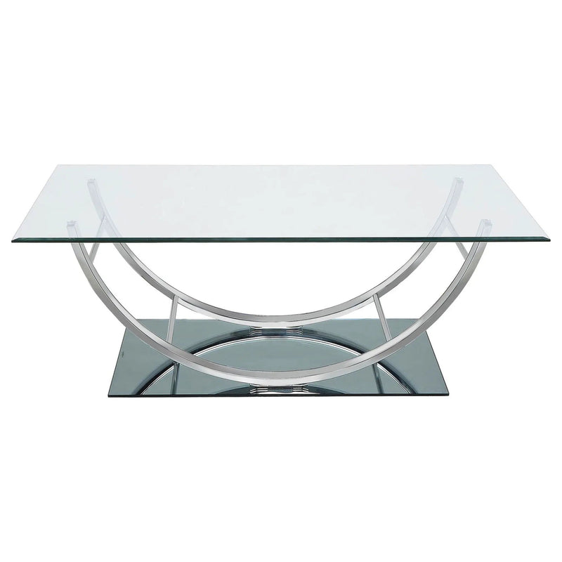 Danville 3-piece Glass Top Coffee and End Table Set Chrome by Unique Piece Furniture