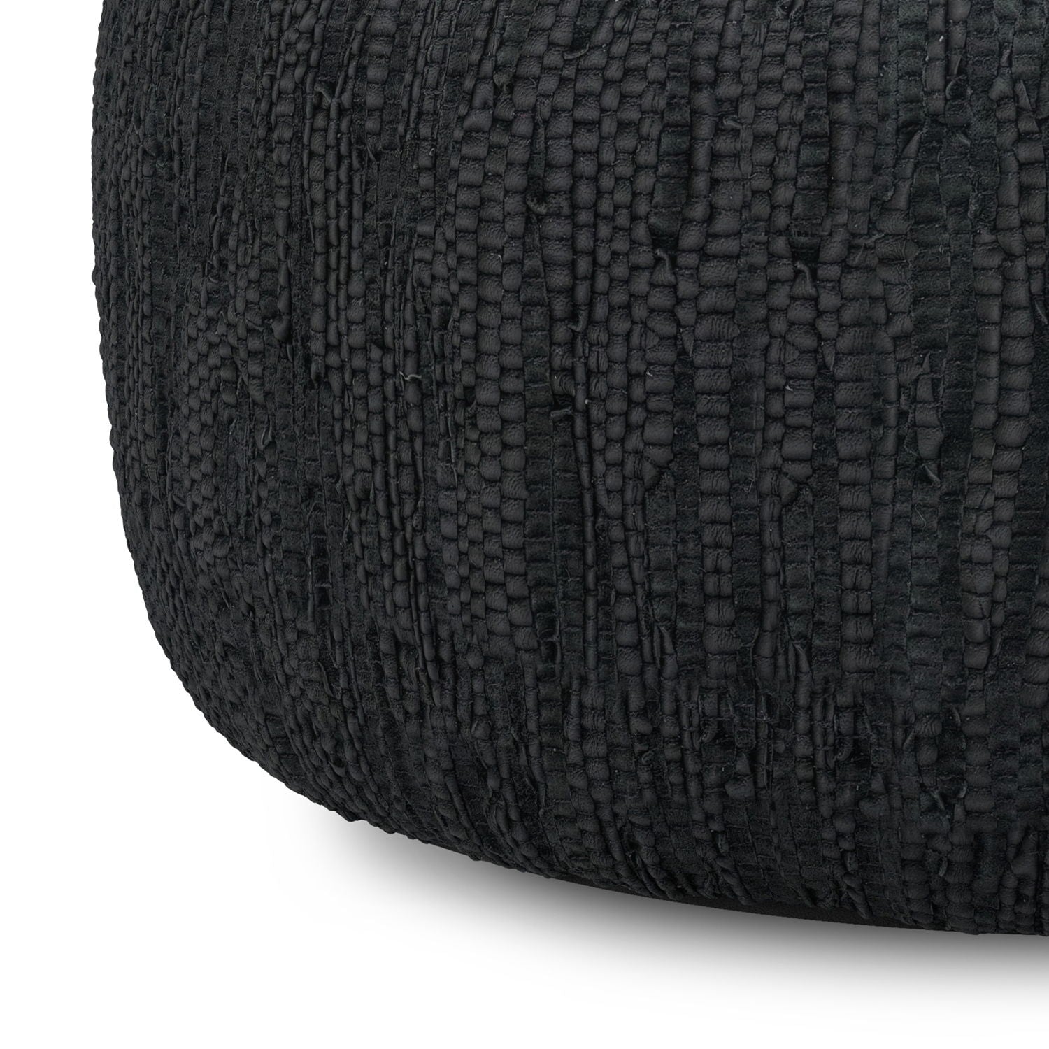 Fredrik - Round Pouf - Black by HouseOfZazla
