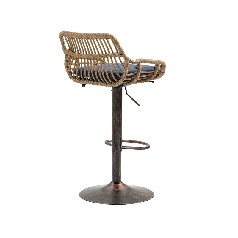 Modern Swivel Bar Stools Adjustable Counter Chairs With Footrest (Set of 2) by HouseOfZazla