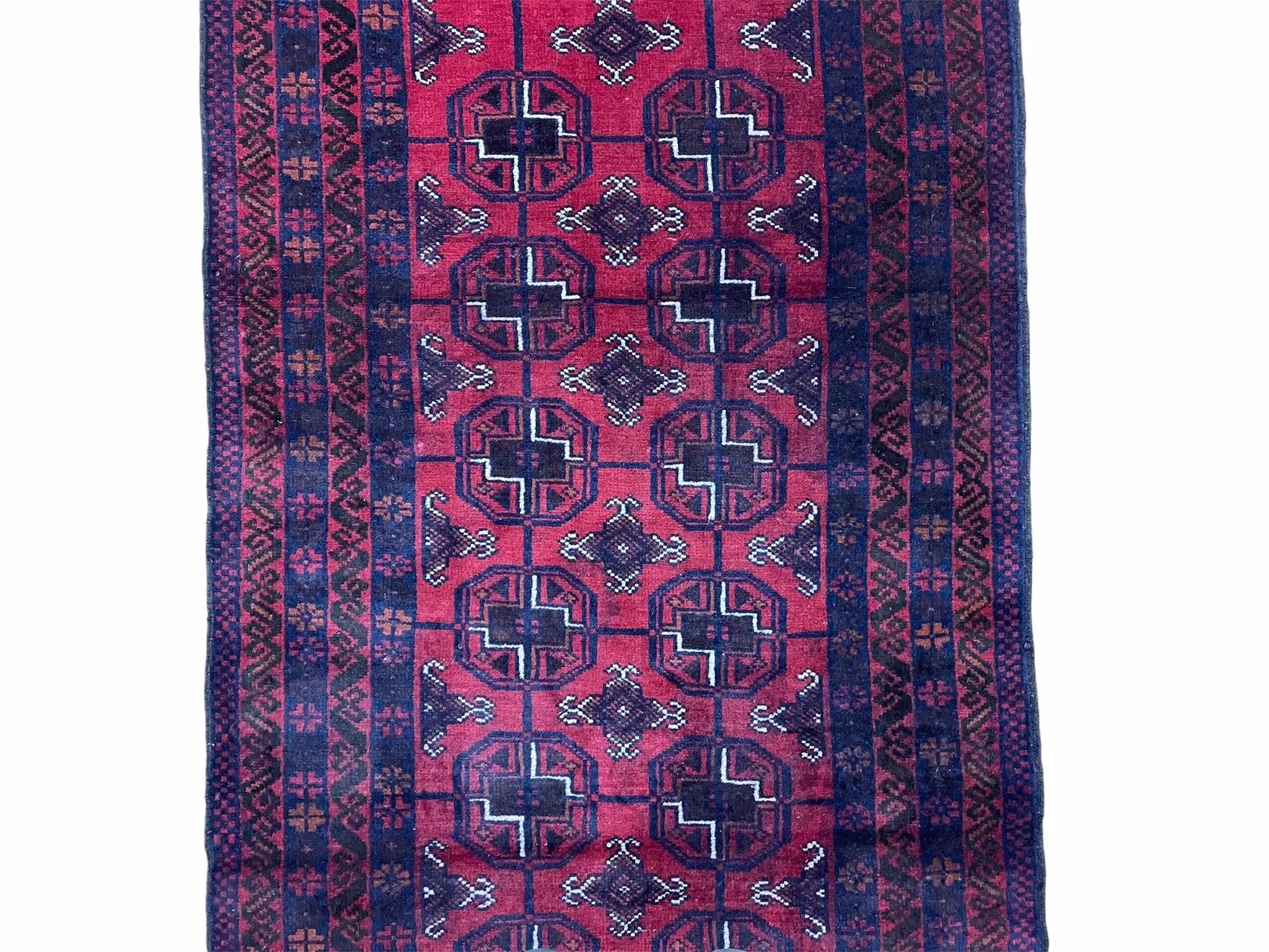 3 X 5 Vintage Handmade Tribal Wool Rug Balouchi Rug Afghan Rug Red Beige Nice by Jewel Rugs