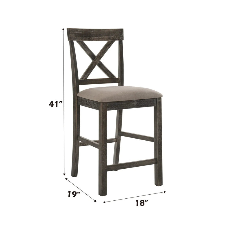 Martha II - 7 Pieces Counter Height Dining Room Set - Gray by Unique Piece Furniture