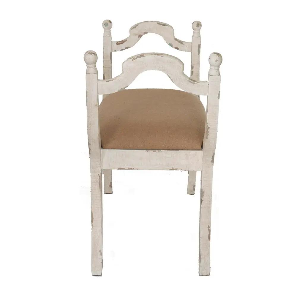 Harlow - Bench, Farmhouse / French Country Style Vanity Chair - Beige / White by HouseOfZazla
