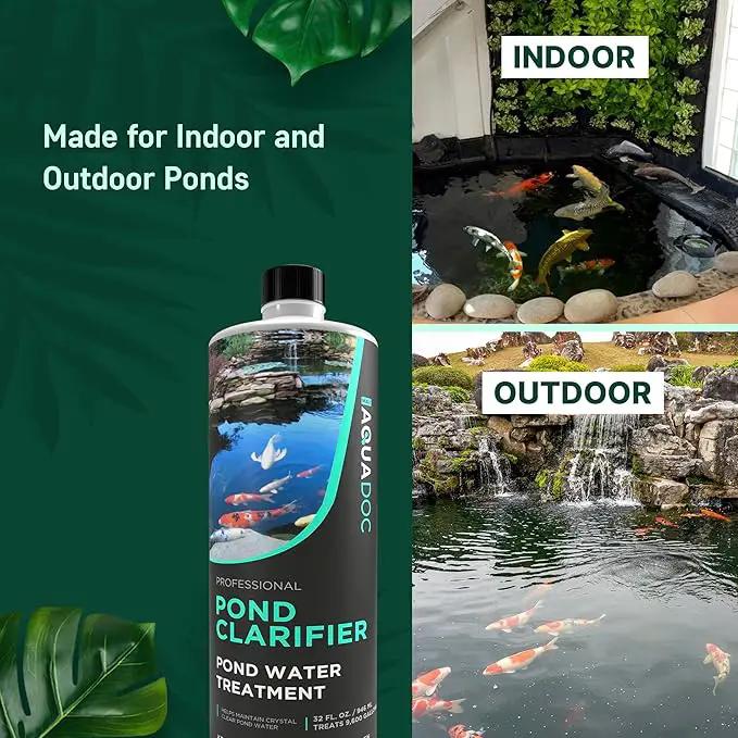 Pond Clarifier - Fish-Friendly Koi Pond Water Clarifier to Quickly Clear Murky Pond Water and Remove Pond Sludge with Natural Enzymes - Fish Pond Water Treatment - AquaDoc Pond Supplies by GreenHaven Gardens