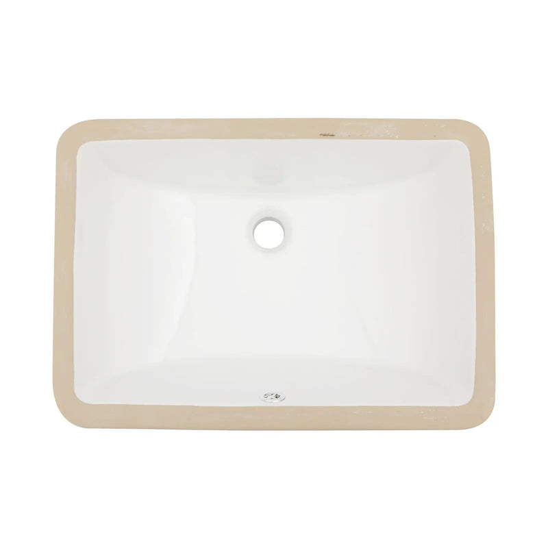 Modern Ceramic Undermount Bathroom Sink With Overflow, High Quality by HouseOfZazla