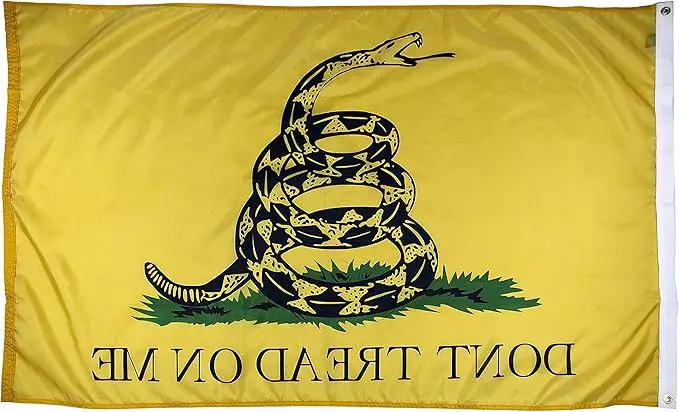 FlagSource Gadsden U.S. Nylon Historical Flag, Made in The USA, 3x5' by GreenHaven Gardens