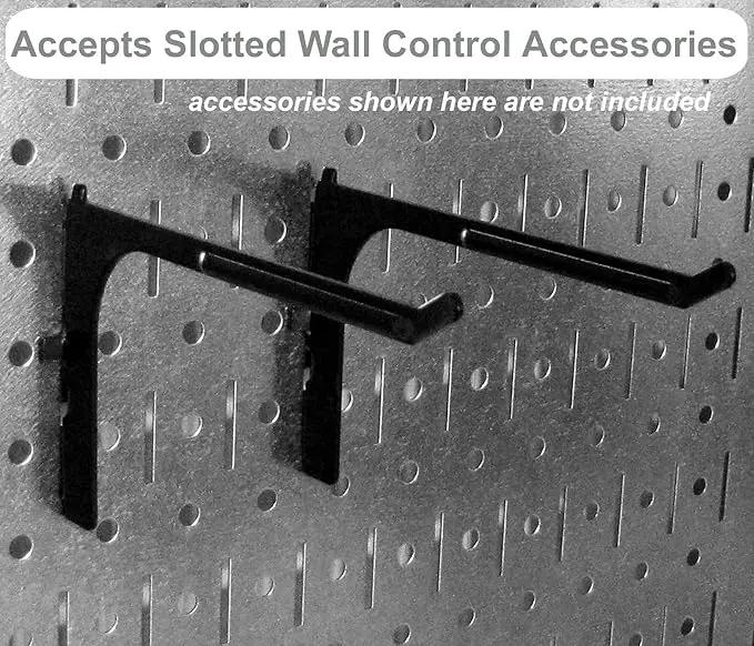 Wall Control Pegboard Organizer 4 ft. Metal Pegboard Standard Tool Storage Kit with Green Toolboard and White Accessories by GreenHaven Gardens