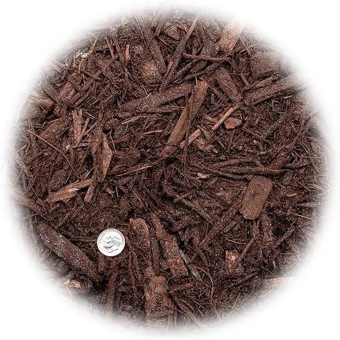 Organic Brown Mulch - Nurture Your Plants with Natural Nutrients - 20 QUARTS by GreenHaven Gardens