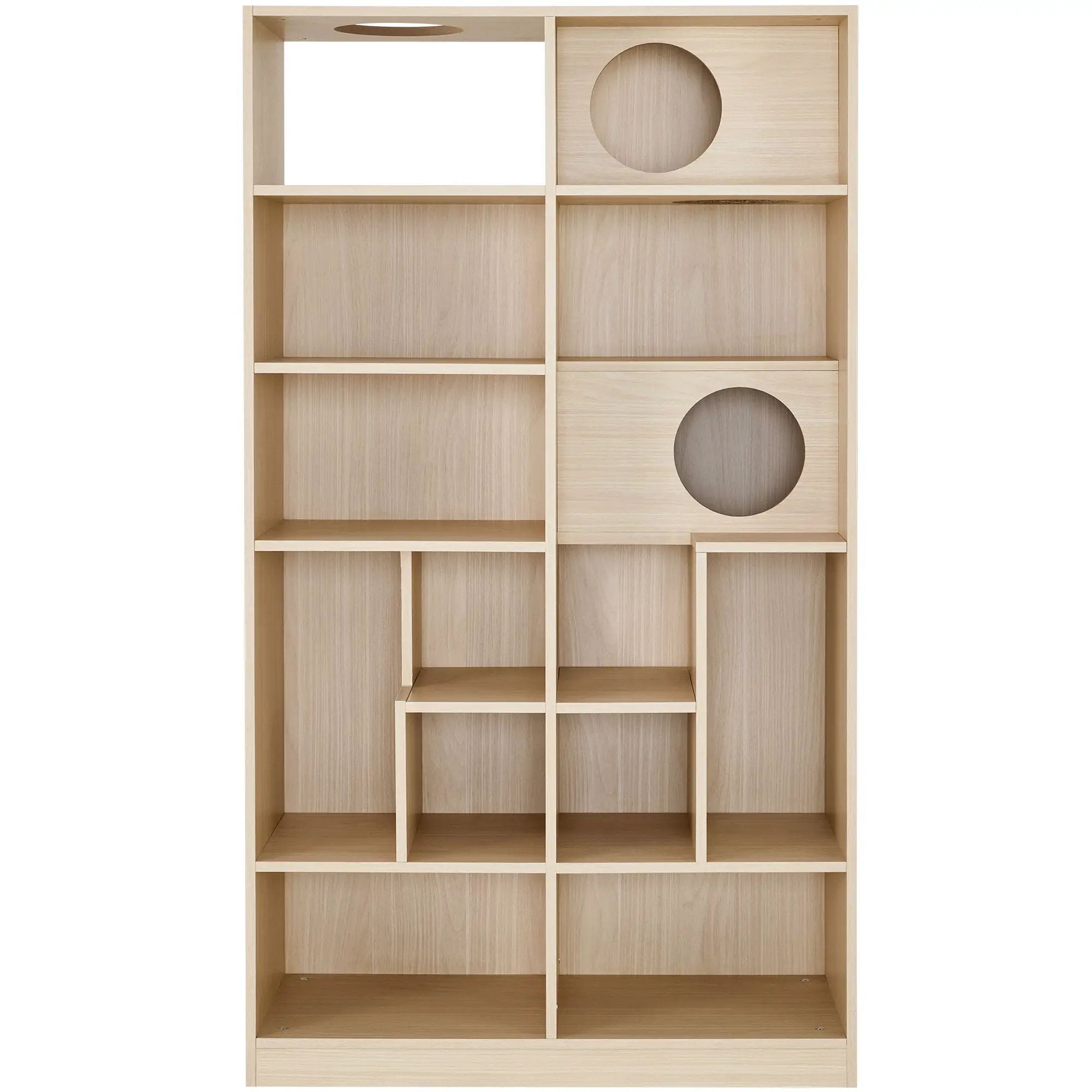 Furniture Style Cat Bookcase Cat Tree Shelves - Natural by HouseOfZazla