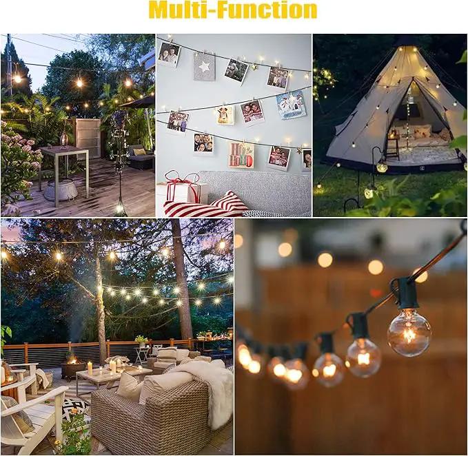String Light Hanging Kit Outdoor Lighting Hanging Kit with 250 Ft Black Coated Wire Cable, Turnbuckle, Hooks and Enough Outdoor Accessories for Outside, Patio, Garden by GreenHaven Gardens