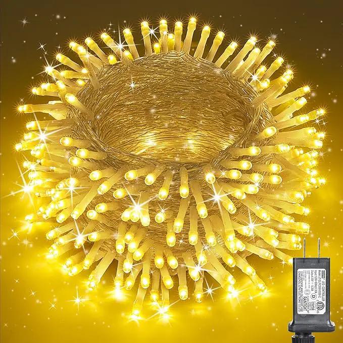 Warm White 75 Ft 200 LED Christmas String Lights - Connectable, 8 Modes, Timer, Waterproof Fairy Twinkle Lights for Christmas Party, Garden, Patio, Home, Holiday, Xmas Tree Decorations by GreenHaven Gardens