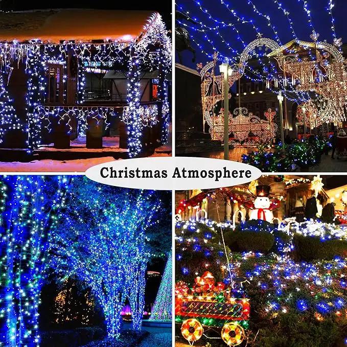 KNONEW 403FT 1000 LED Christmas Lights Outdoor String Light with 8 Modes and Timer Memory Waterproof Fairy Lights Decorations for Xmas Tree Yard Wedding Backdrop Decor(Blue and White) by GreenHaven Gardens