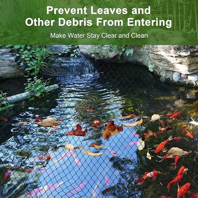 Pond Netting, Pond Netting for Koi Ponds 15 x 20 FT Pond Net, Heavy Duty Woven Fine Mesh Pond Garden Pool Netting Kit for Leaves to Catch Leaves and Debris, Protects Koi Fish from Birds Cats Predators by GreenHaven Gardens