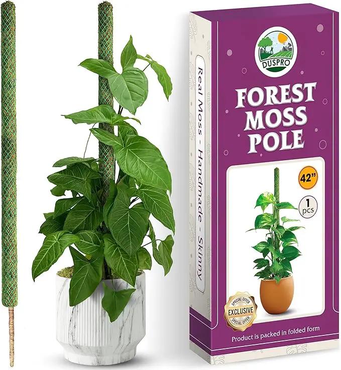 DUSPRO 42’’ Mesh Moss Pole for Plants, Tall Trellis for Climbing Monstera Plant Support, Sphagnum Moss Stick for Big Climbing Indoor Plant, Handmade Plant Stakes for Houseplant by GreenHaven Gardens