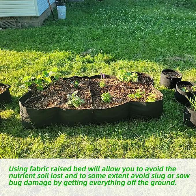 CJGQ 2 Pack Fabric Raised Garden Bed 6x3x1ft Garden Grow Bed Bags for Growing Herbs, Flowers and Vegetables 128 Gallon… by GreenHaven Gardens