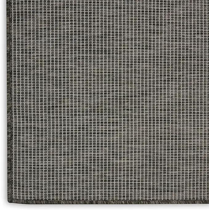 Nourison Positano Indoor-Outdoor Charcoal 6' x 9' Area Rug, Easy Cleaning, Non Shedding, Bed Room, Living Room, Dining Room, Backyard, Deck, Patio (6x9) by GreenHaven Gardens