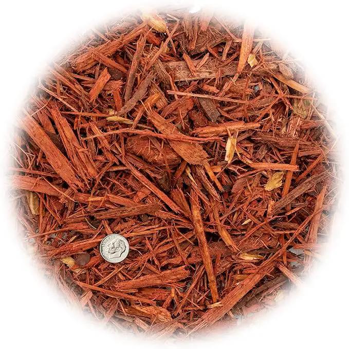 Organic Red Mulch - Provide Natural Nutrients for Strong and Resilient Plants - 20 QUARTS by GreenHaven Gardens