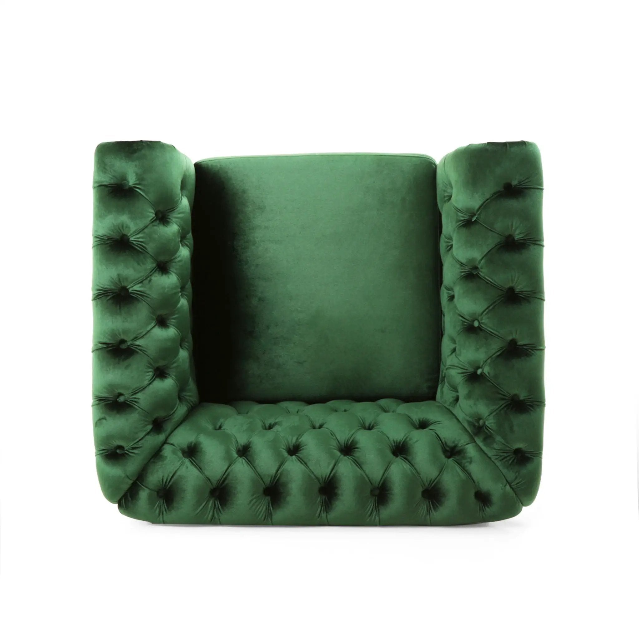 Nexuson Upholstered Chesterfield Chair With Deep Tufted And Nailhead Trim by HouseOfZazla