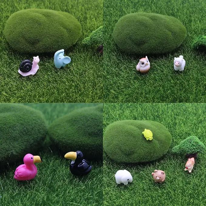 Mini Resin Animals Figurines Set, 100 PCS Tiny Resin Figures for Crafts Landscape Miniature Garden Decor by GreenHaven Gardens