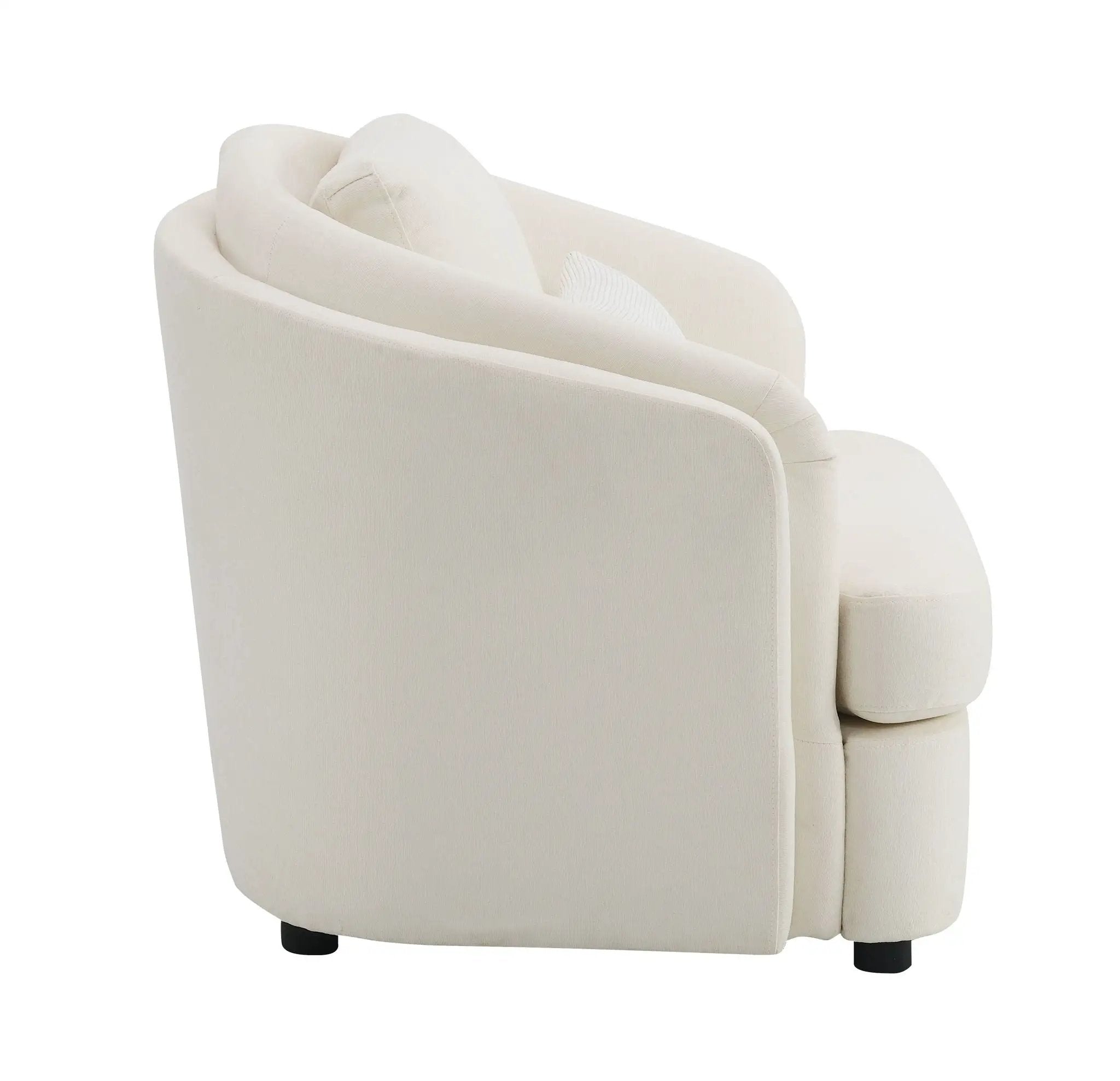 Mariko - Linen 3 Pieces Living Room Set - Beige by HouseOfZazla